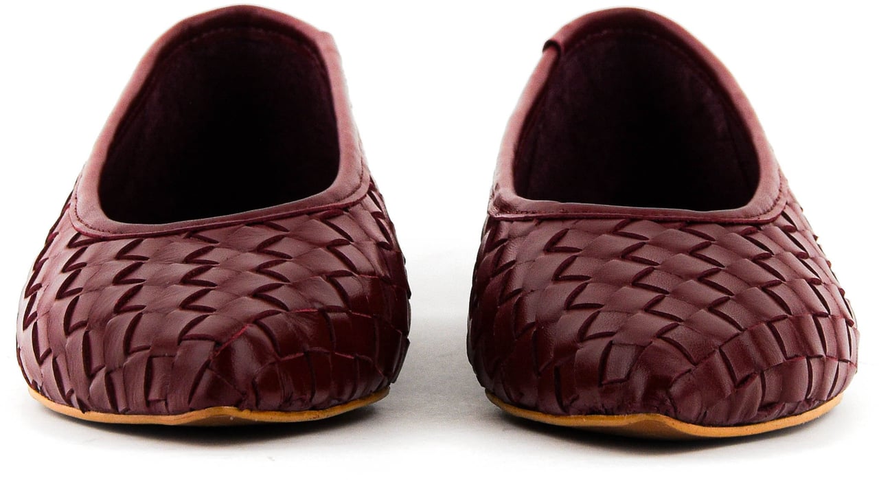 Toral Ginebra Ballerina Bordeaux Woven Rood