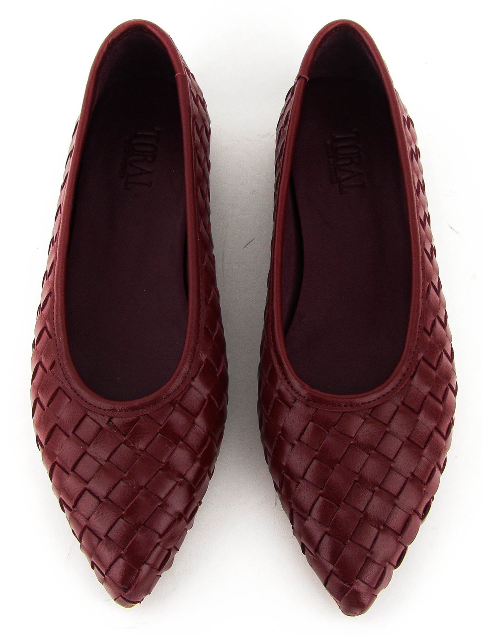 Toral Ginebra Ballerina Bordeaux Woven Rood