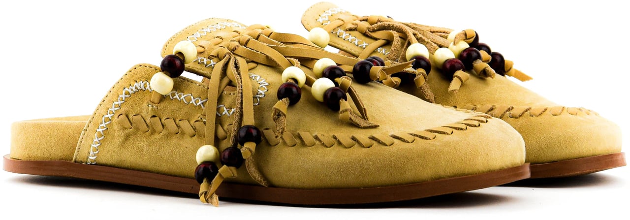 Toral Inka Beads Slide Camel Beige