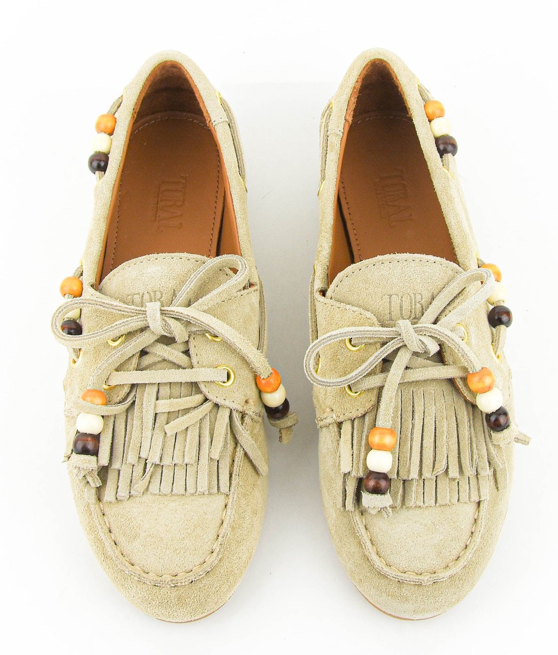 Toral Boat Shoe Fringes Sand Beige