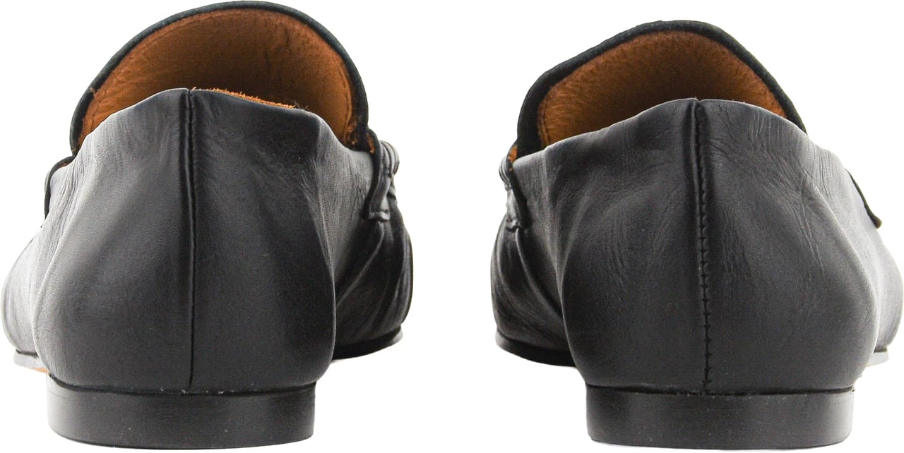 Toral Penny Loafer Black Leather Zwart