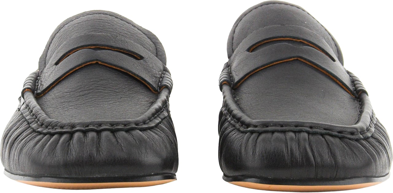 Toral Penny Loafer Black Leather Zwart