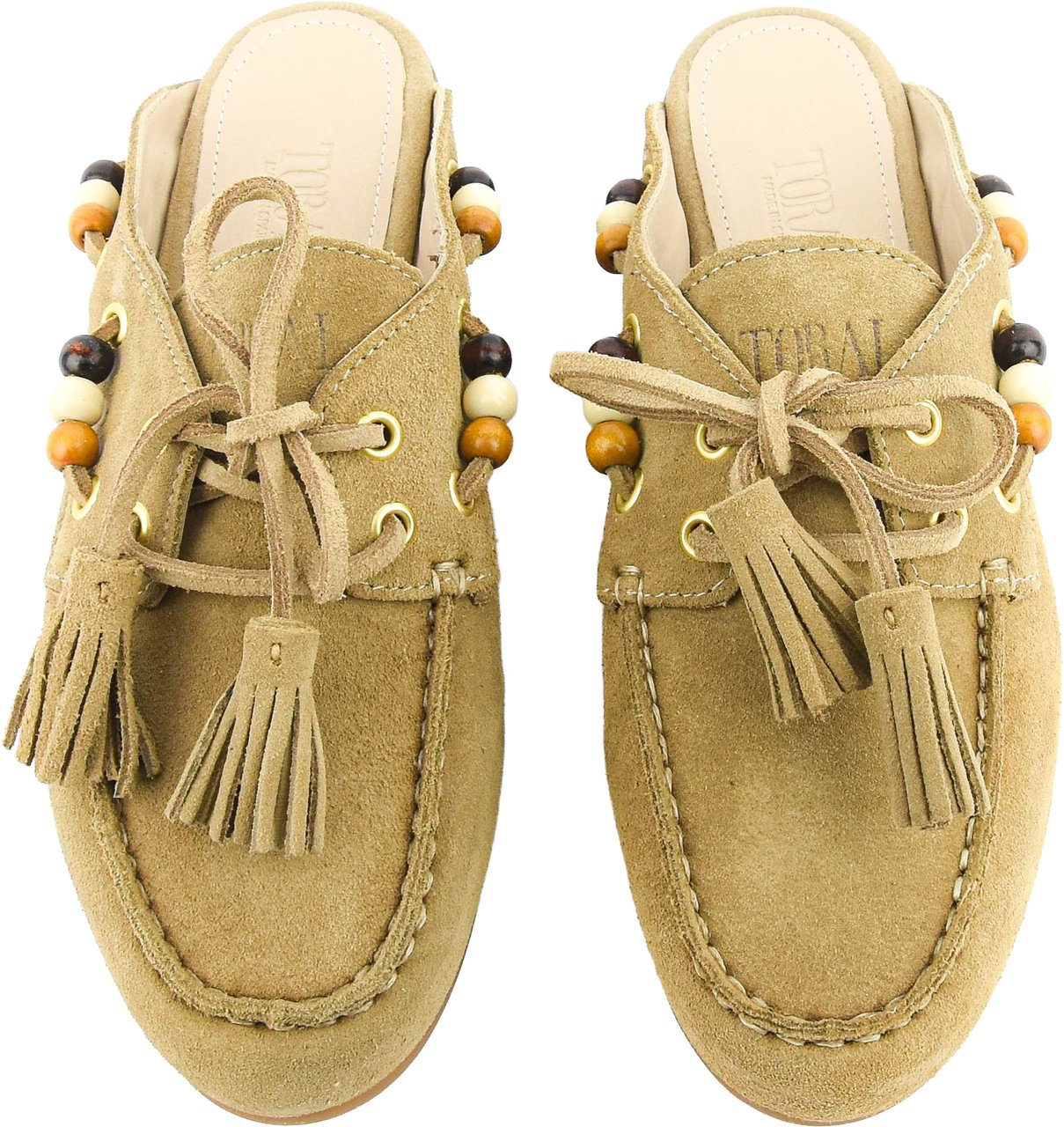 Toral Boat Loafer Mule Sand Beige