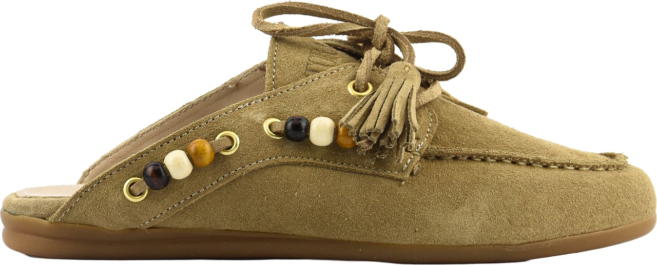 Toral Boat Loafer Mule Sand Beige
