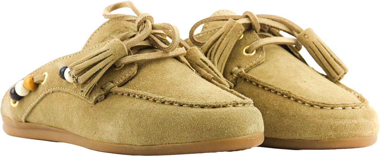 Toral Boat Loafer Mule Sand Beige