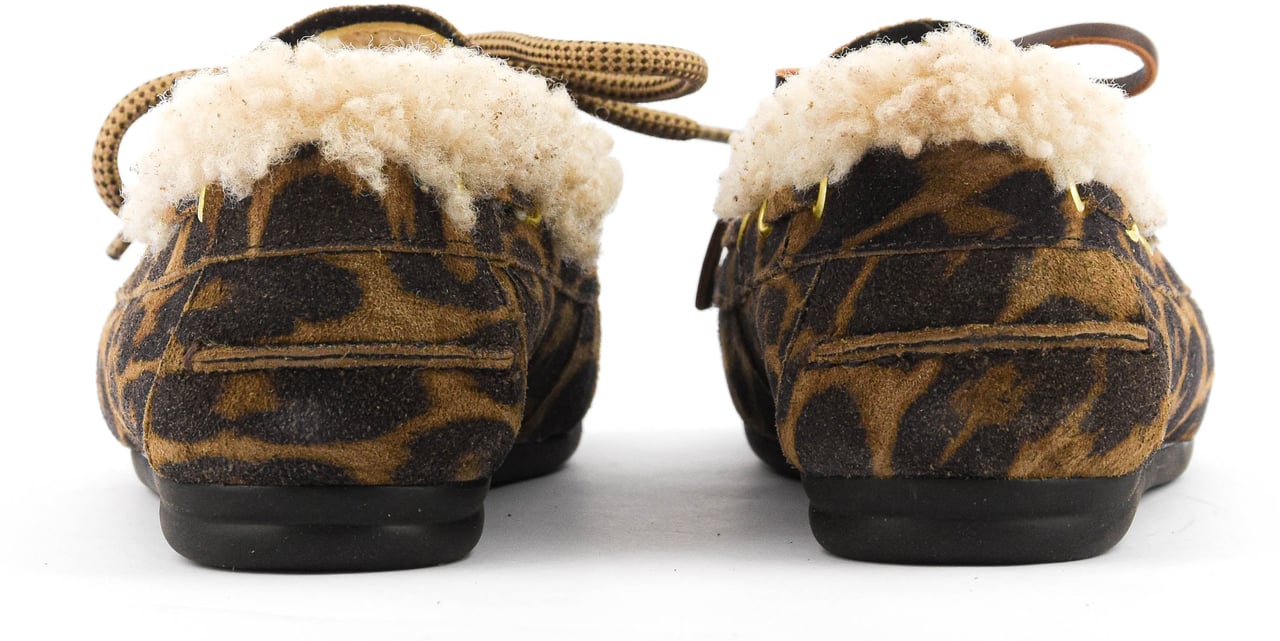 Toral Nahua Leopard Boat Shoe Shearling Bruin