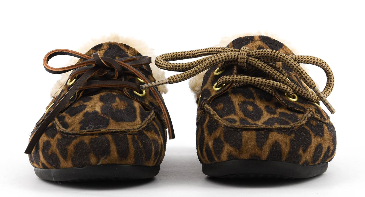 Toral Nahua Leopard Boat Shoe Shearling Bruin
