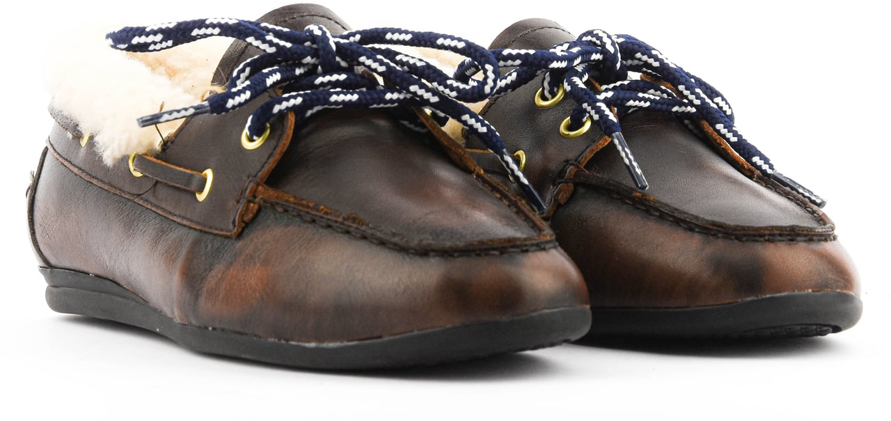 Toral Nahua Brushed Leather Brown Shearling Bruin