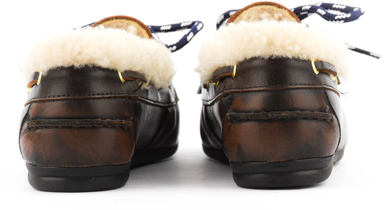 Toral Nahua Brushed Leather Brown Shearling Bruin