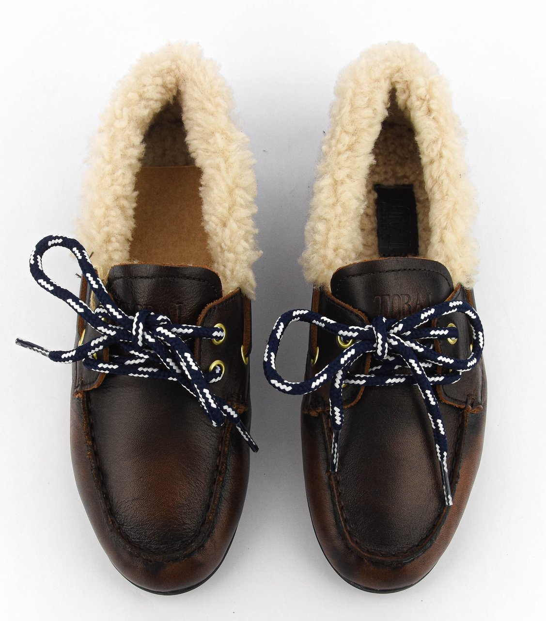 Toral Nahua Brushed Leather Brown Shearling Bruin