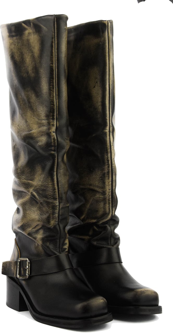 Toral Clide Boots Vintage Leather Zwart