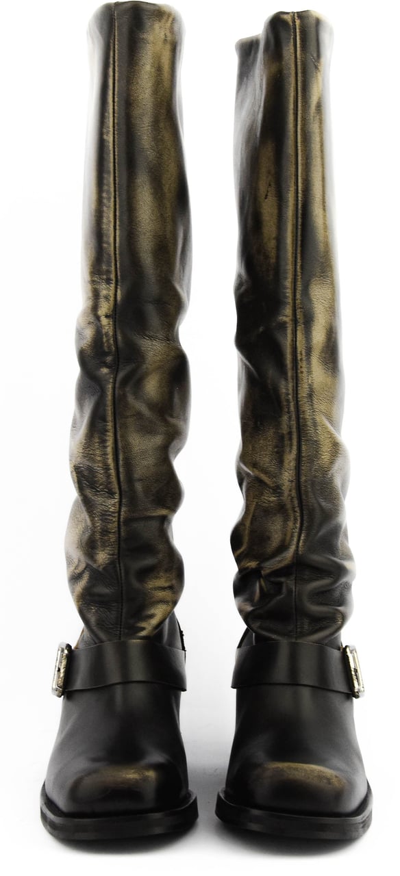 Toral Clide Boots Vintage Leather Zwart