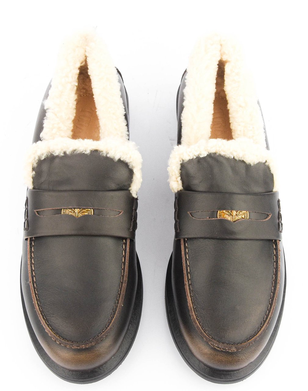 Toral Noa Loafer Shearling Dark Brown Bruin