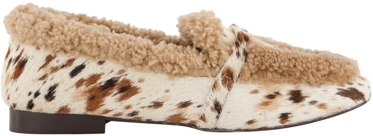 Toral Dames TL-Lily Loafer Wit/Bruin Wit