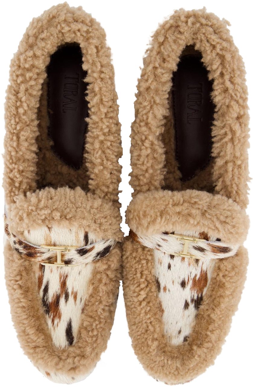 Toral Dames TL-Lily Loafer Wit/Bruin Wit