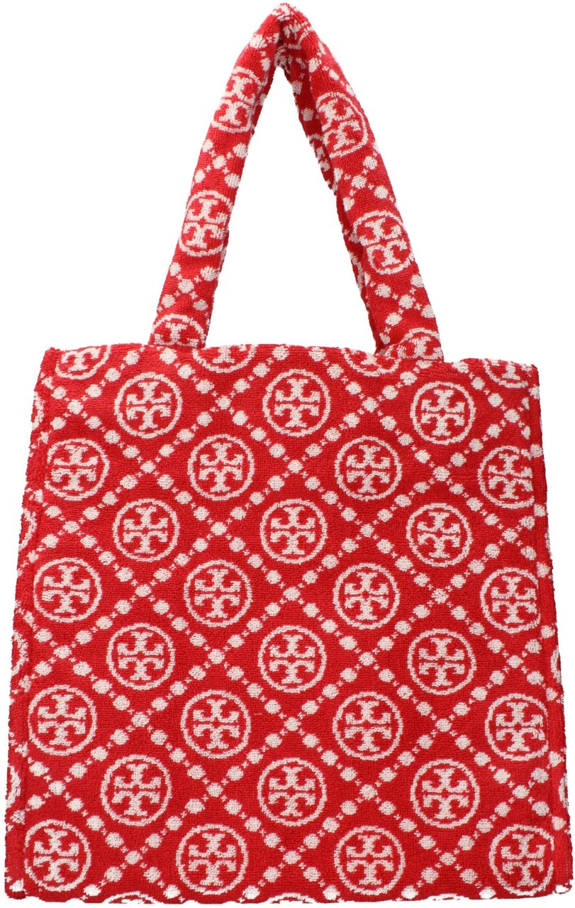 Tory Burch Tory Burch Red Cotton-Like Shoulder Bag Rood
