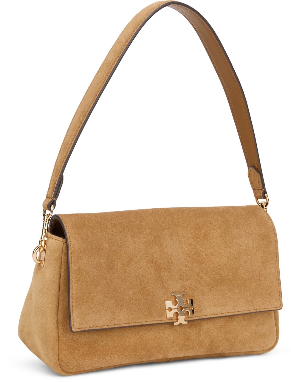 Tory Burch Charlie shoulder bag in suede leather Neutraal
