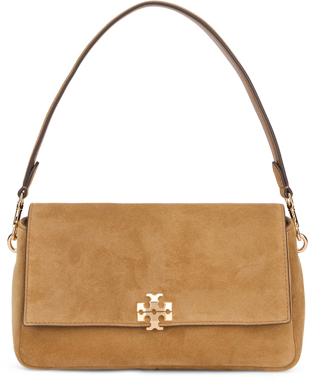 Tory Burch Charlie shoulder bag in suede leather Neutraal