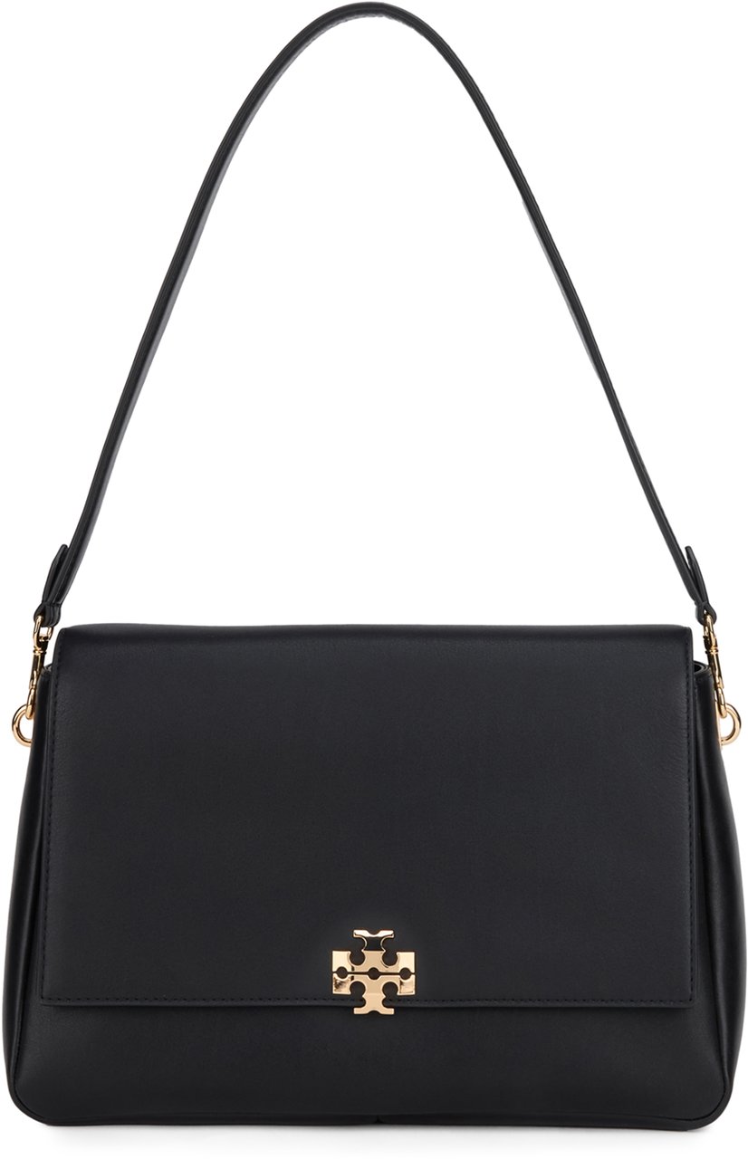 Tory Burch Charlie leather shoulder bag Zwart