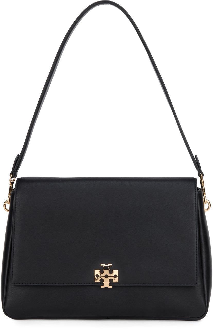 Tory Burch Charlie leather shoulder bag Zwart