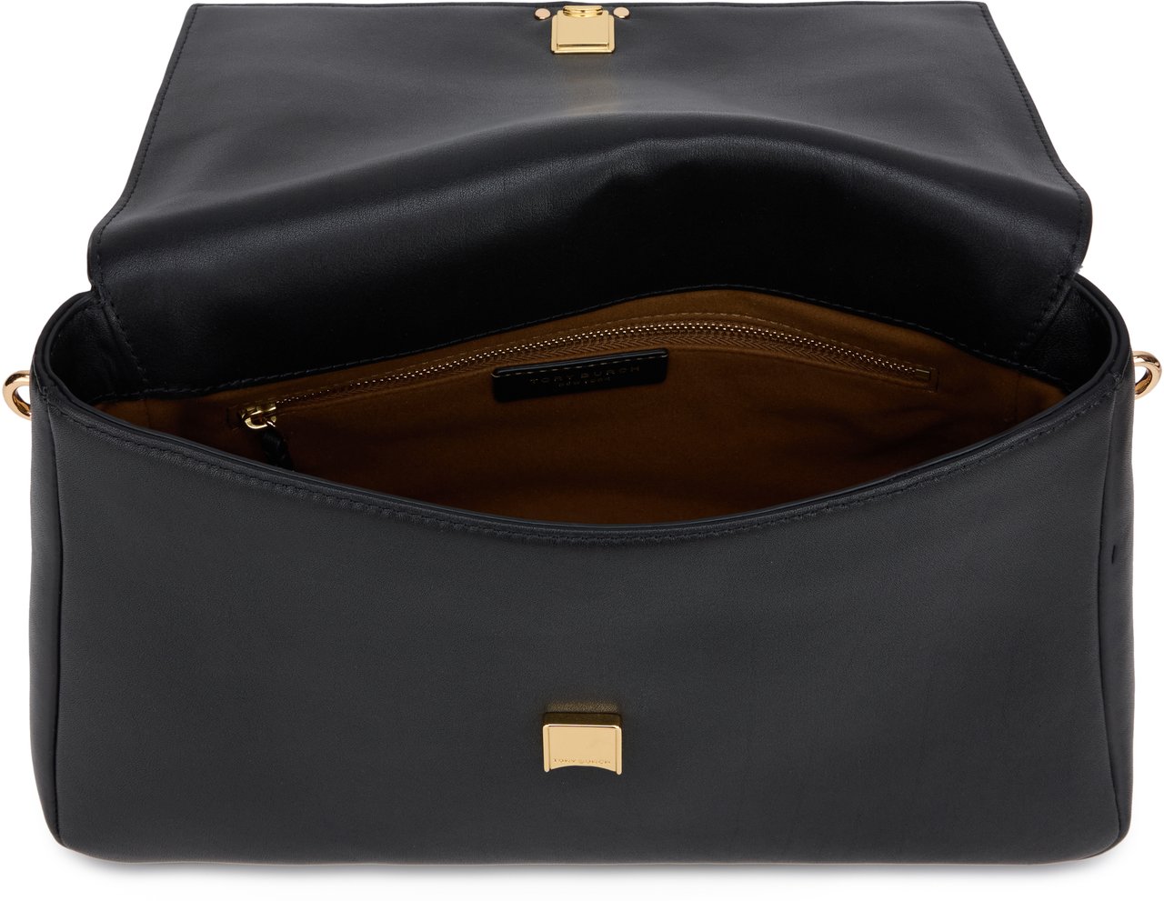 Tory Burch Charlie leather shoulder bag Zwart
