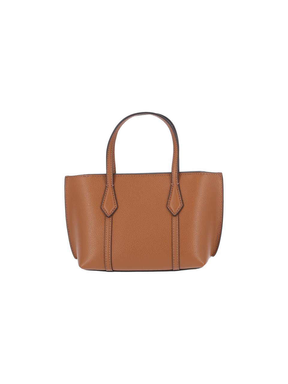 Tory Burch Structured Pebbled Handbag with Adjustable Strap Bruin