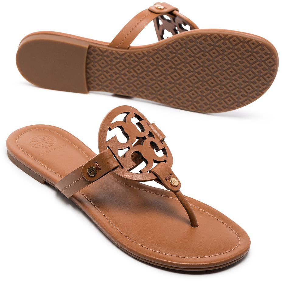 Tory Burch Sandals Leather Brown Bruin