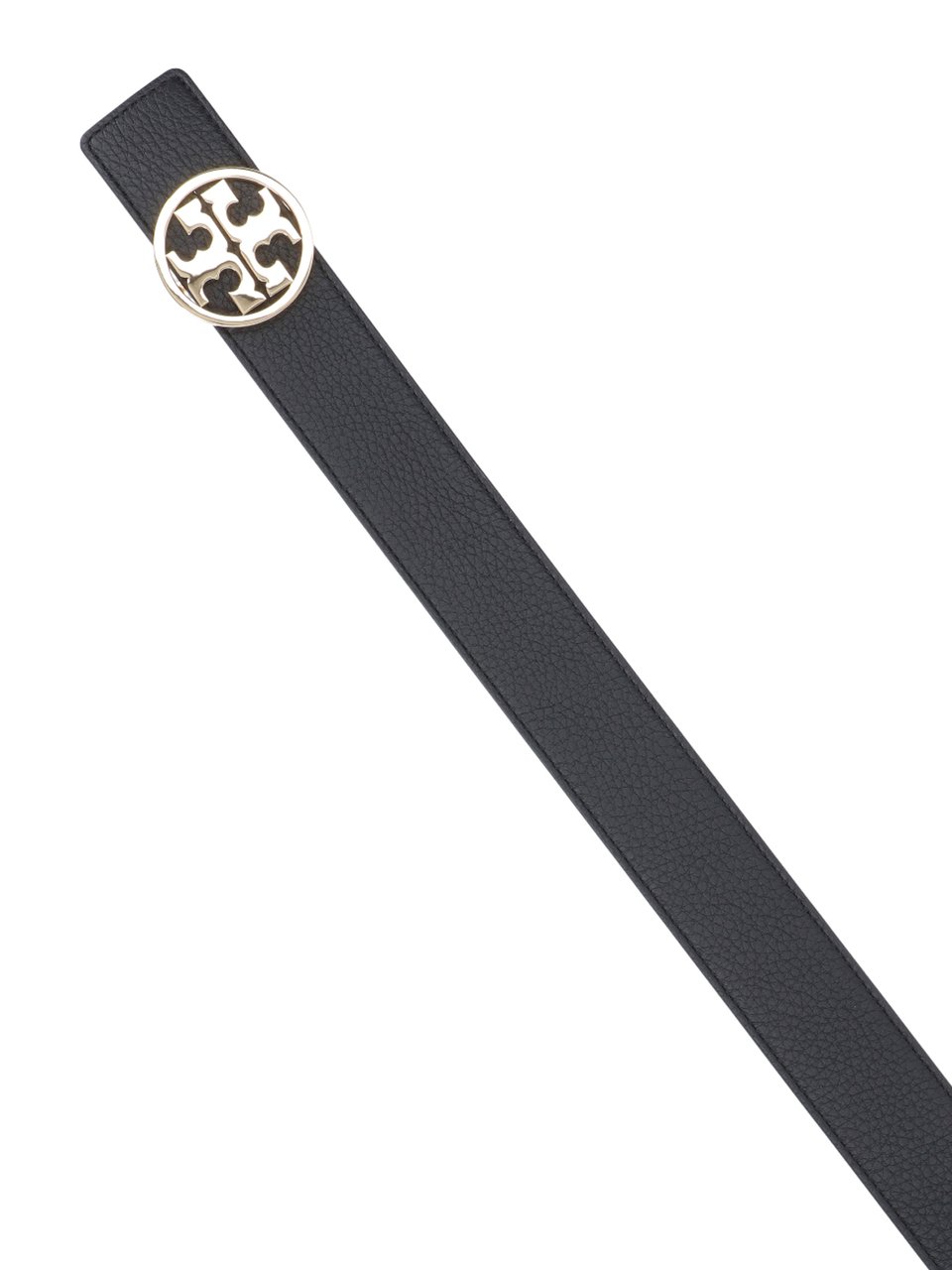 Tory Burch "Miller" Reversible Belt, In Black Calfskin Zwart