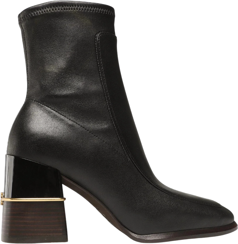 Tory Burch Tronchetti Multi Logo Strech Boot Zwart