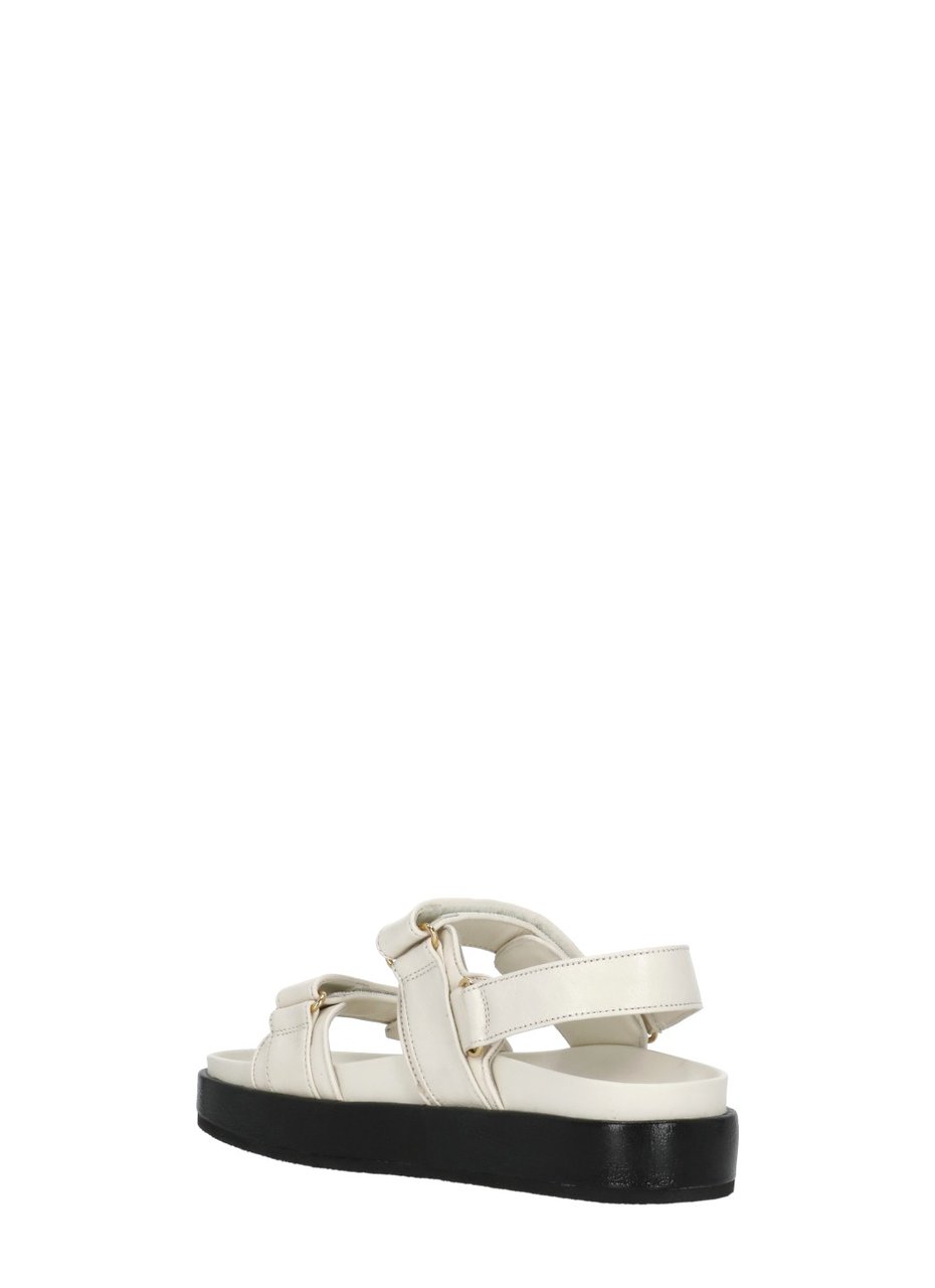 Tory Burch Ivory Kira Ankle Strap Sandals Neutraal