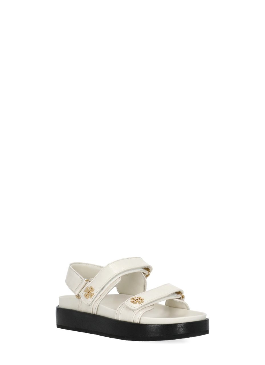 Tory Burch Ivory Kira Ankle Strap Sandals Neutraal