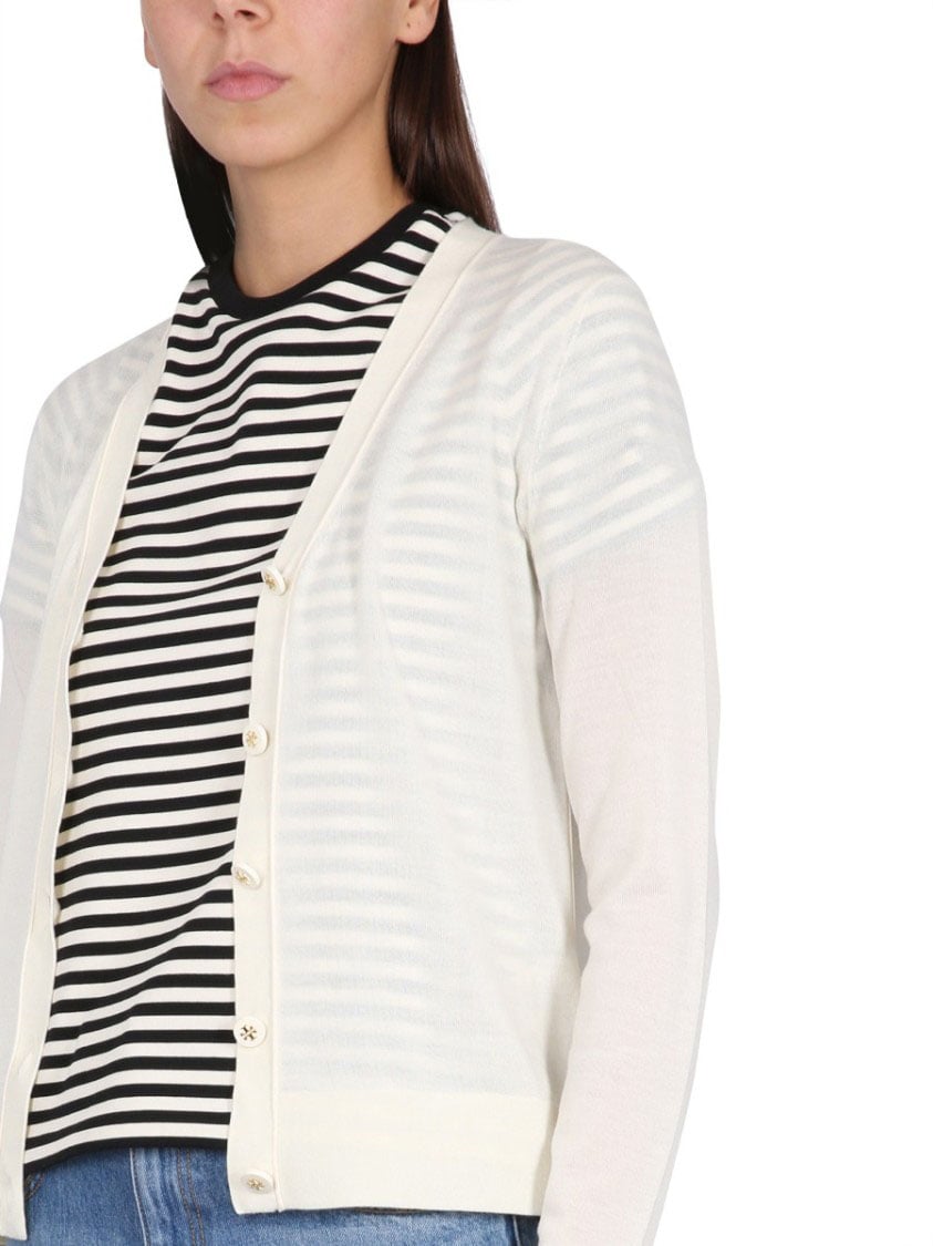 Tory Burch Simone Cardigan Wit