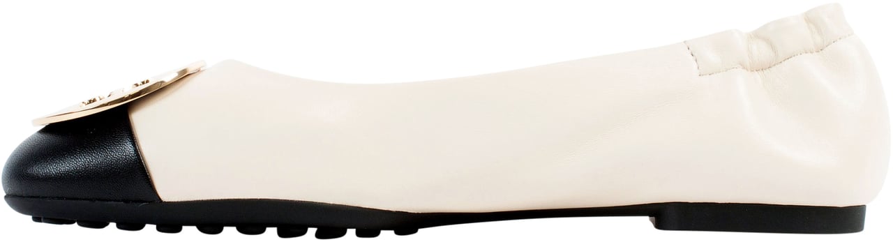 Tory Burch Claire Cap Toe Ballet New Cream Beige