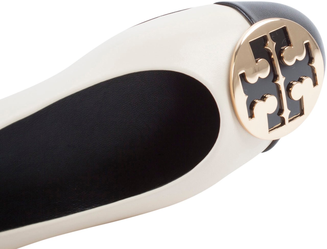 Tory Burch Claire Cap Toe Ballet New Cream Beige