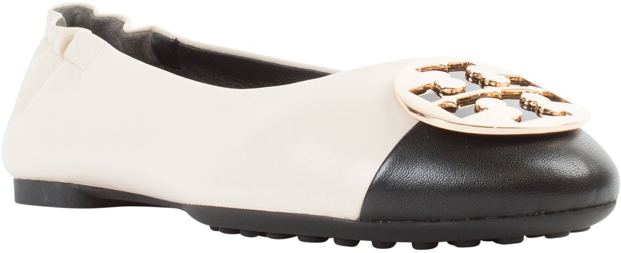 Tory Burch Claire Cap Toe Ballet New Cream Beige