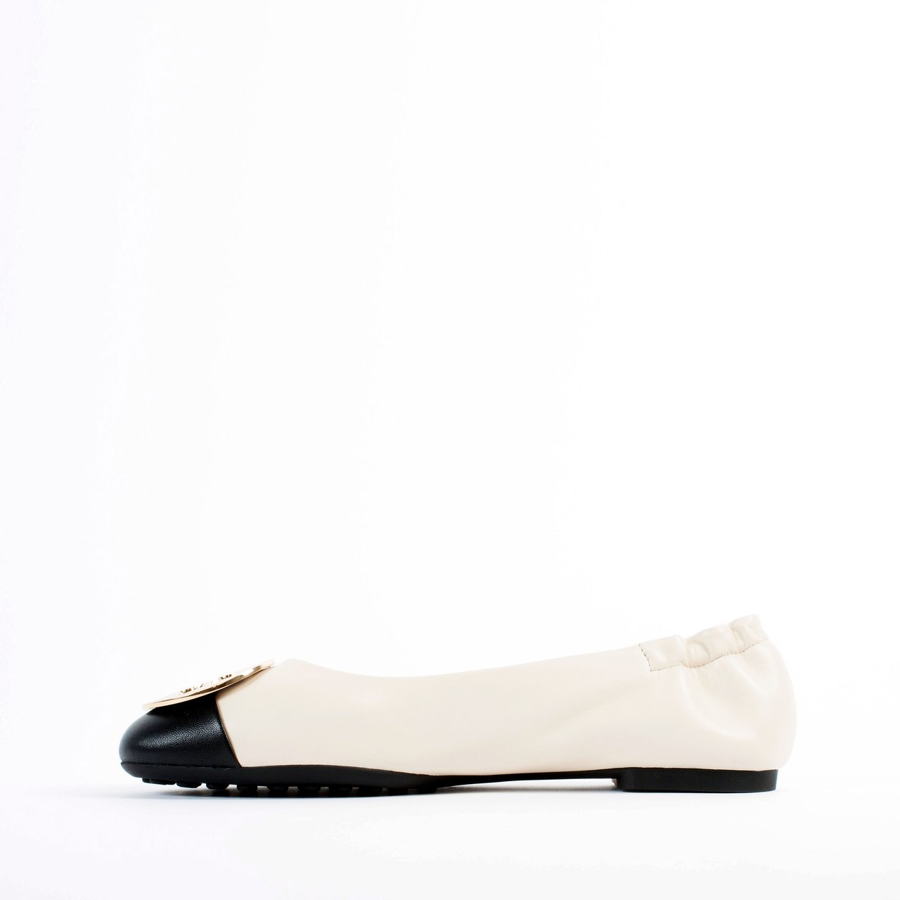 Tory Burch Claire Cap Toe Ballet New Cream Beige