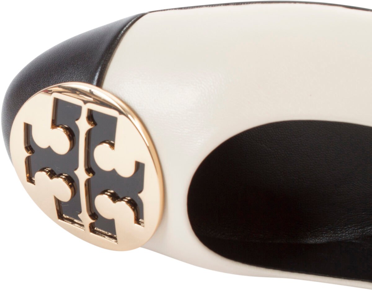 Tory Burch Claire Cap Toe Ballet New Cream Beige