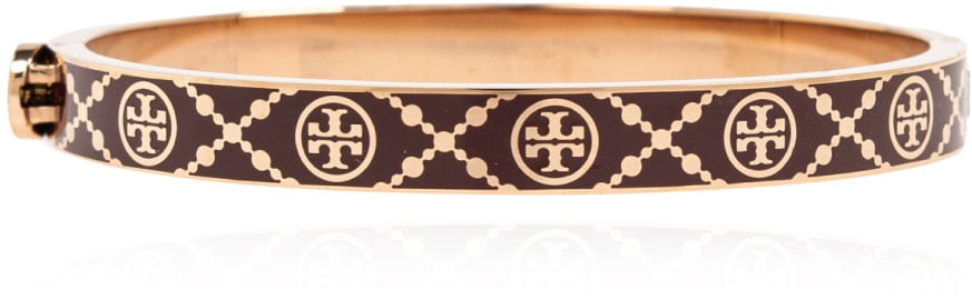 Tory Burch T Monogram Miller Stud Hinge Bracelet Bruin