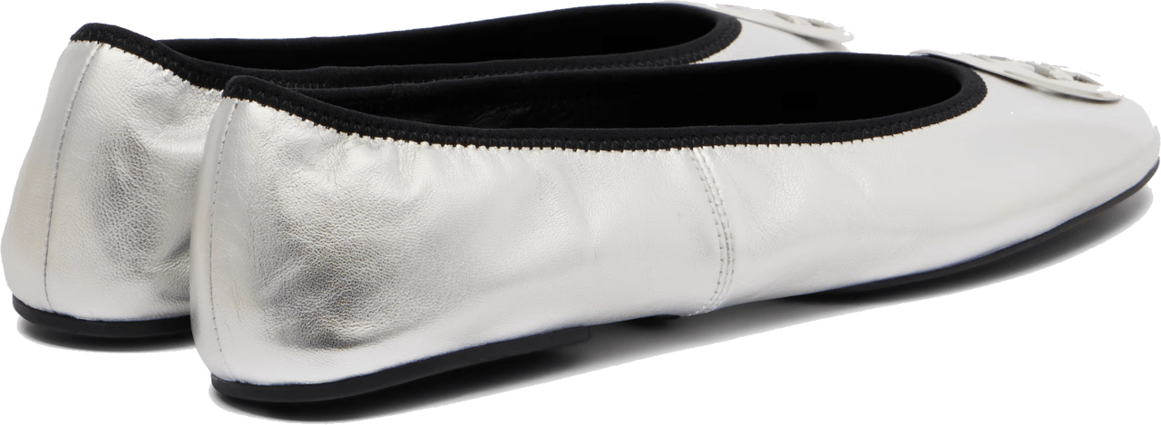 Tory Burch Reva Travel Ballet Silver Zilver