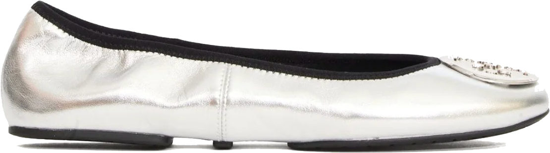 Tory Burch Reva Travel Ballet Silver Zilver