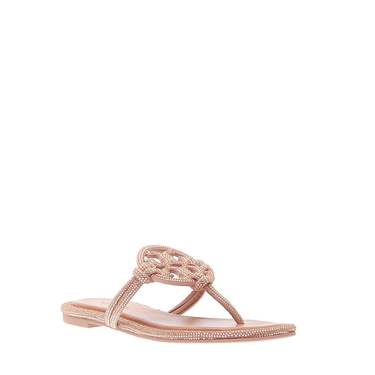 Tory Burch Infradito Miller Rosa Con Strass Roze