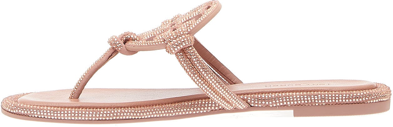 Tory Burch Infradito Miller Rosa Con Strass Roze
