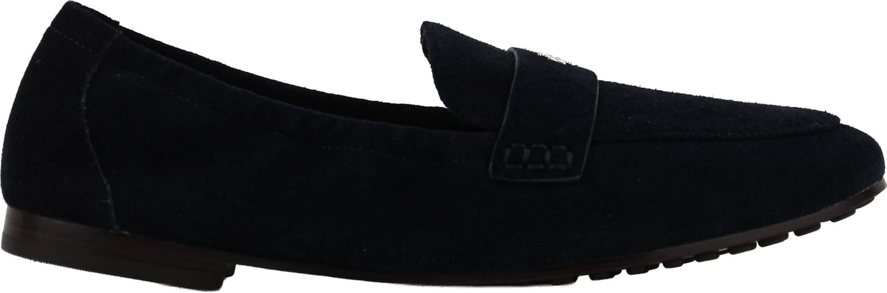Tory Burch Ballet Loafer Navy Suede Blauw
