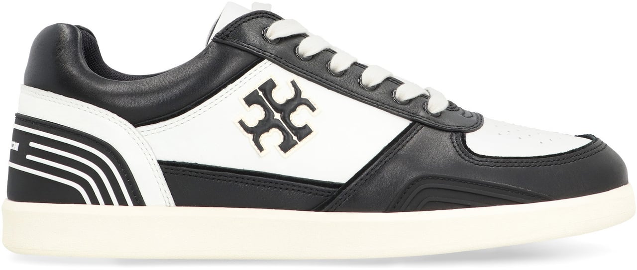 Tory Burch Clover Court Leather low-top sneakers Zwart