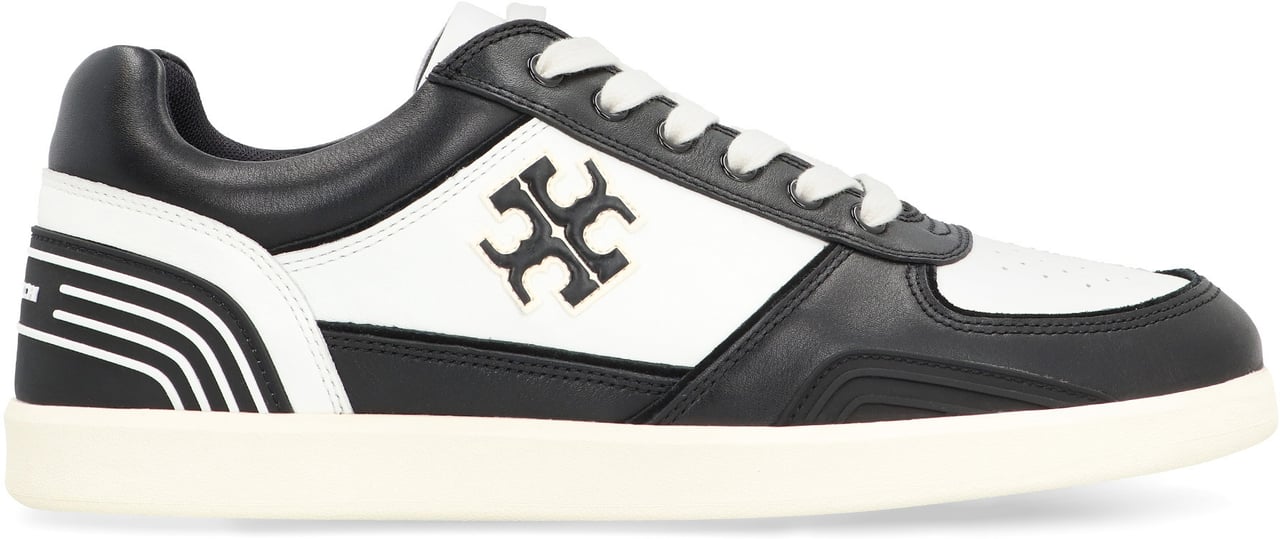 Tory Burch Clover Court Leather low-top sneakers Zwart