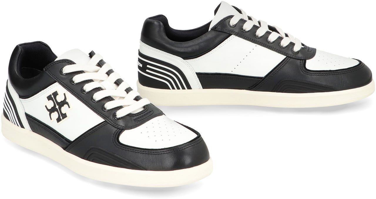 Tory Burch Clover Court Leather low-top sneakers Zwart