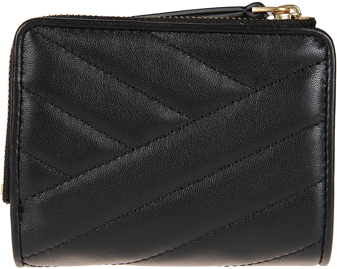 Tory Burch Kira Chevron Bi-fold Wallet Black Zwart