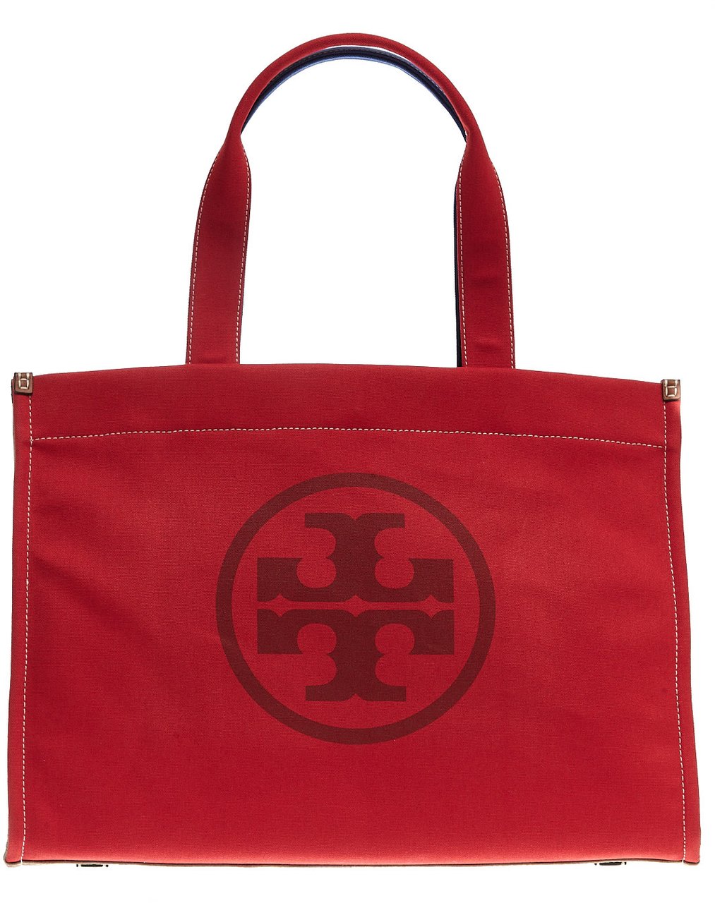 Tory Burch Tote In Tessuto Rossa E Azzurro Rood