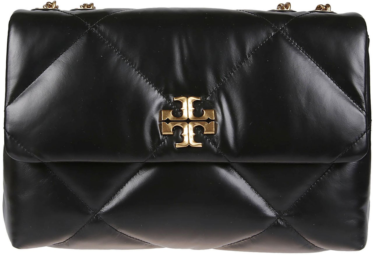 Tory Burch Kira Diamond Quilt Convertible Shoulder Bag Black Zwart