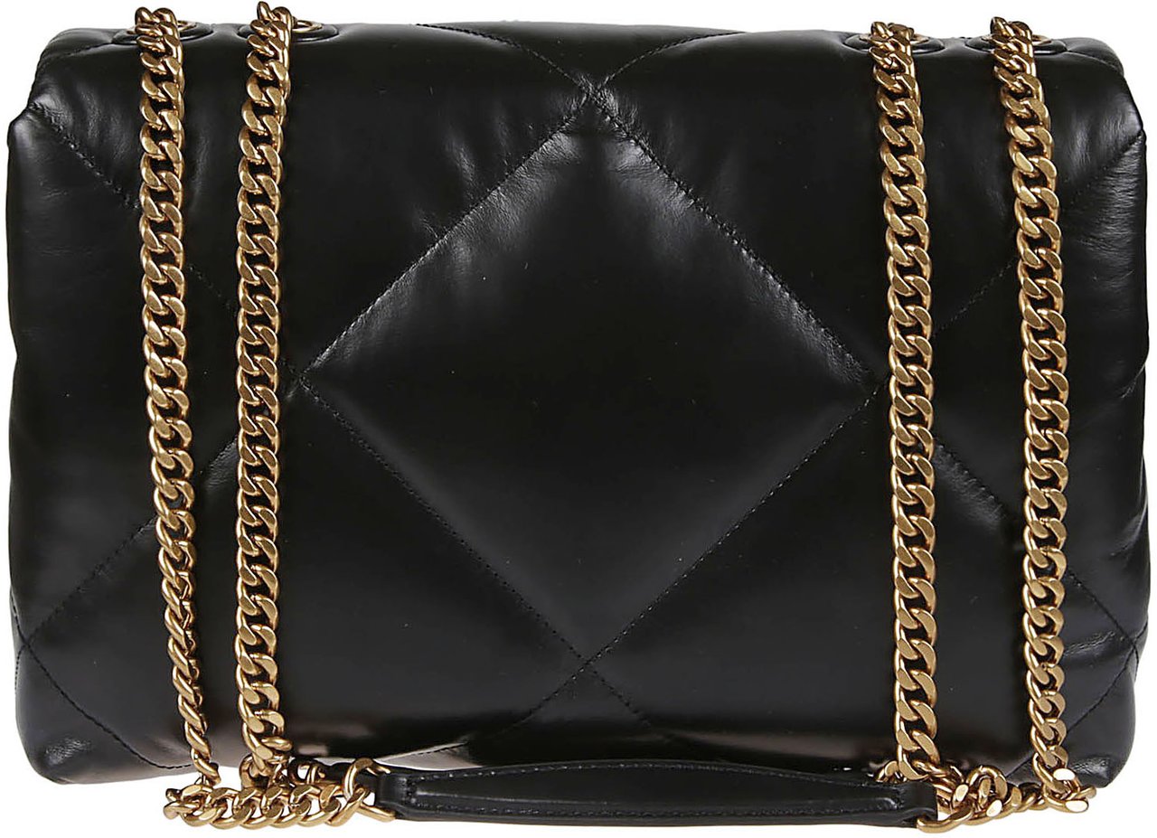 Tory Burch Kira Diamond Quilt Convertible Shoulder Bag Black Zwart